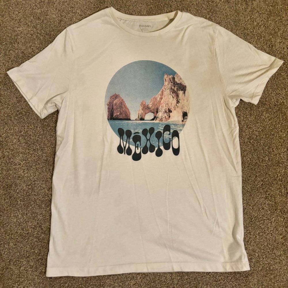 "Mexico" cream Tshirt - Mens - M